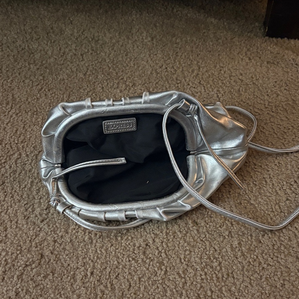 Silver Women evening clutch